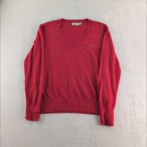 Vinyard Vines Preppy Academia Varsity Pullover Sweater Women's Med Salmon